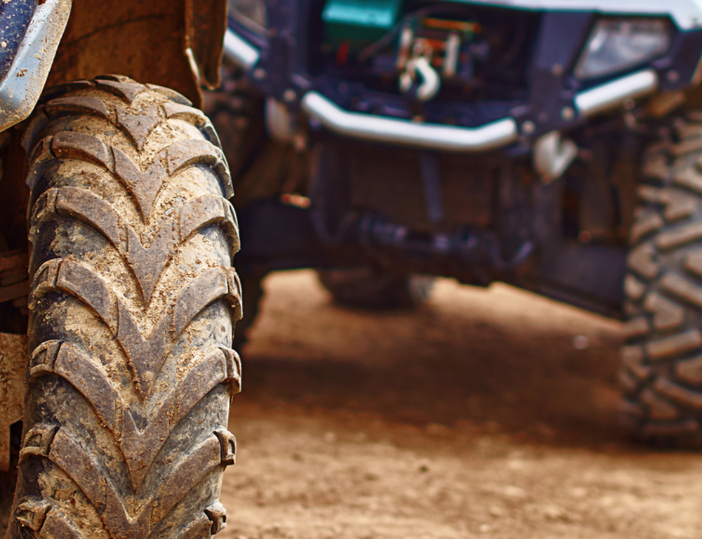 Quad bike in mud