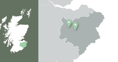 Map of the Scottish Borders